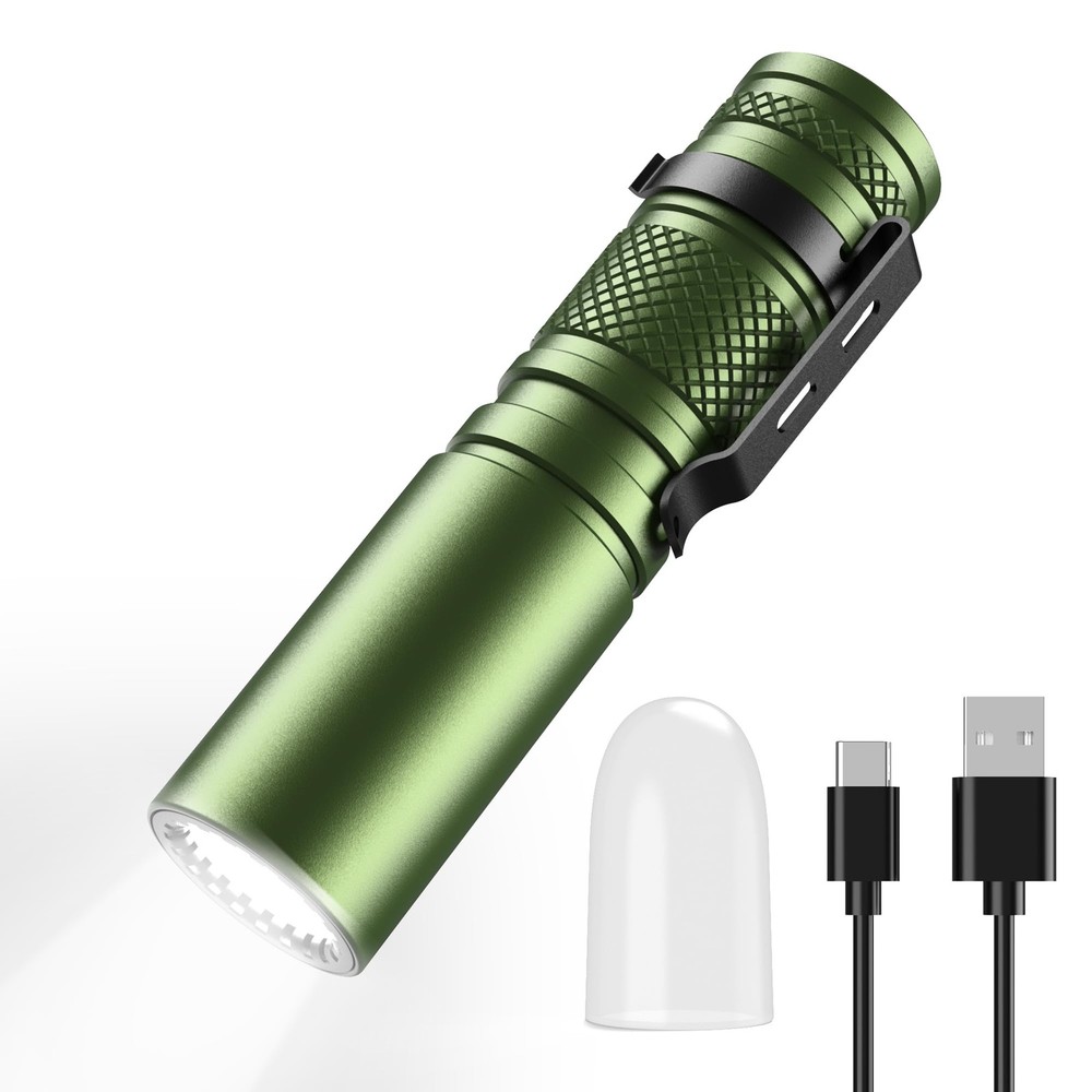 500LM Compact LED Flashlight with Clip & Strobe - Perfect Pocket Light  