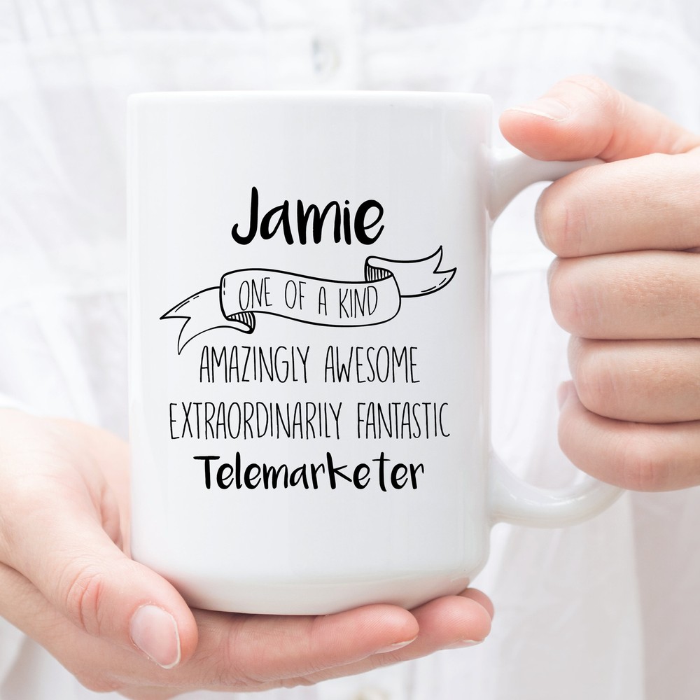 Personalized Coffee Mug For Telemarketer Custom Gifts For Telemarketer Perfect