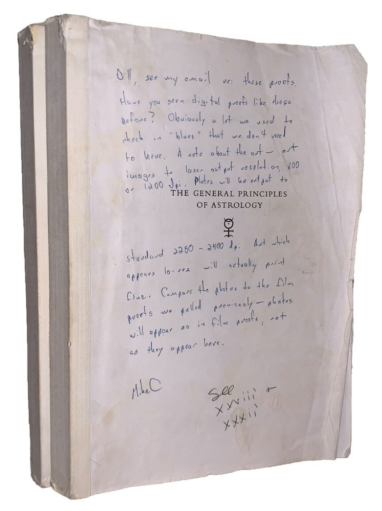 PROOF COPY, GENERAL PRINCIPLES OF ASTROLOGY, ALEISTER CROWLEY & EVANGELINE ADAMS