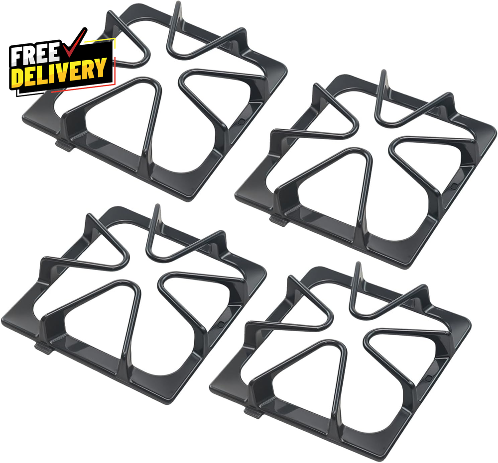 W10447925 Stove Grates Replacement Gas Range Cast Iron Burner Grate Set 4 Pack…