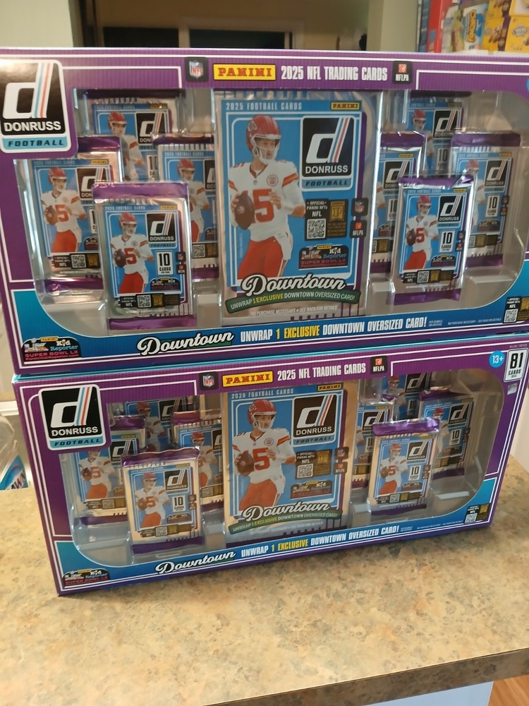 2 Pack 2025 Donruss NFL Football Costco Bundle Box 🏈Sealed Oversized Jumbo