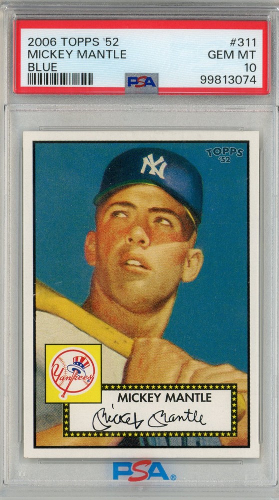Mickey Mantle 2006 Topps 52 #311 Blue PSA Gem Mint 10 New York Yankees POP 29