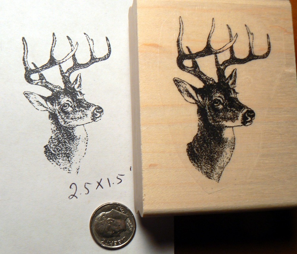 Deer rubber stamp P51