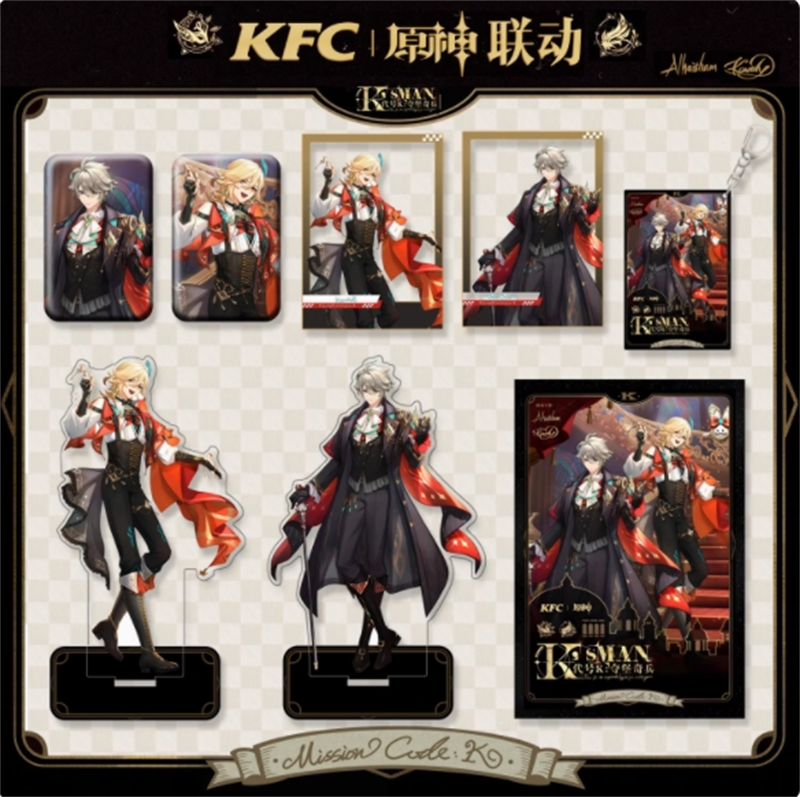 Genshin Impact Alhaitham & Kaveh Acrylic Stand Badge with Colored Card