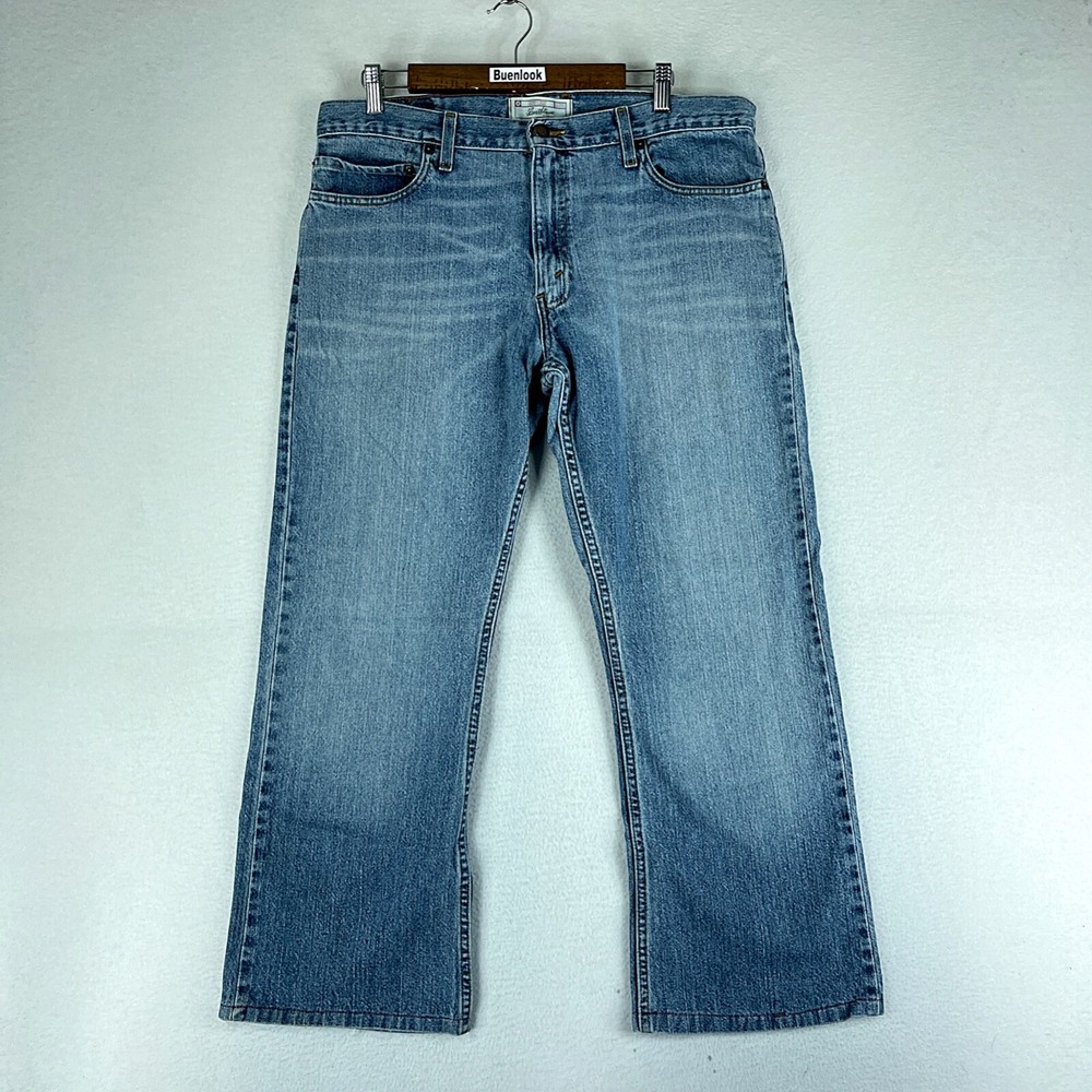 Levi's Strauss Mens Jeans Blue Tag Size 36 (36x27.5) Low Slim Bootcut Denim
