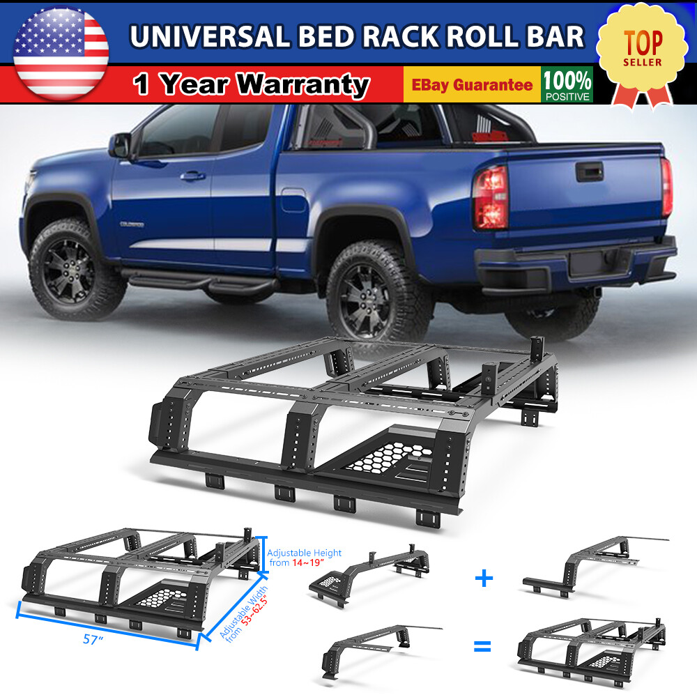 Ford Chevy Ram Toyota Overland Bed Rack Roll Bar for Full-Size Trucks