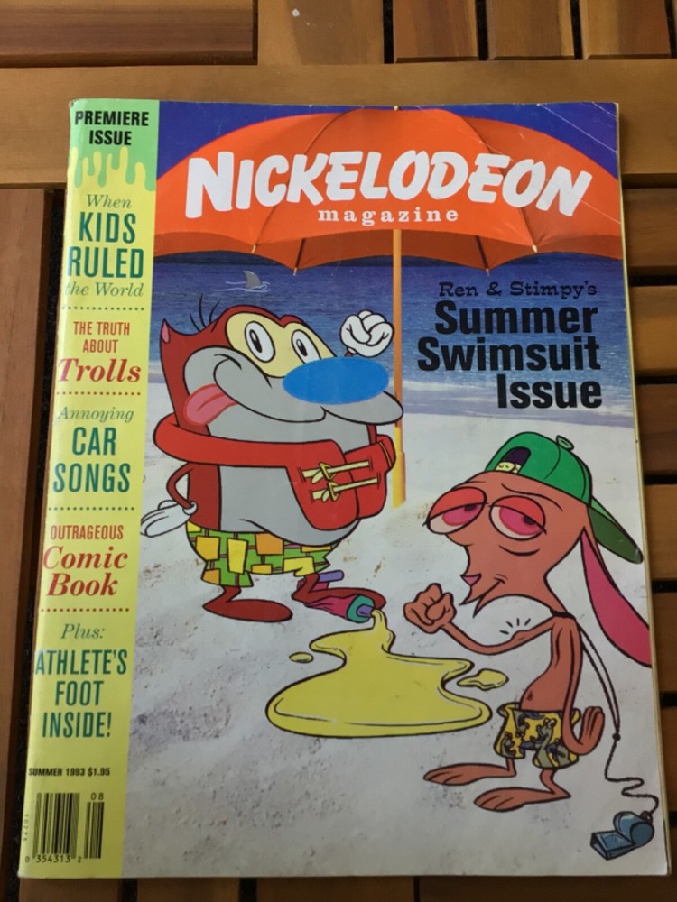 Nickelodeon Magazine Premiere Issue 1 1993 REN & Stimpy Inserts Included