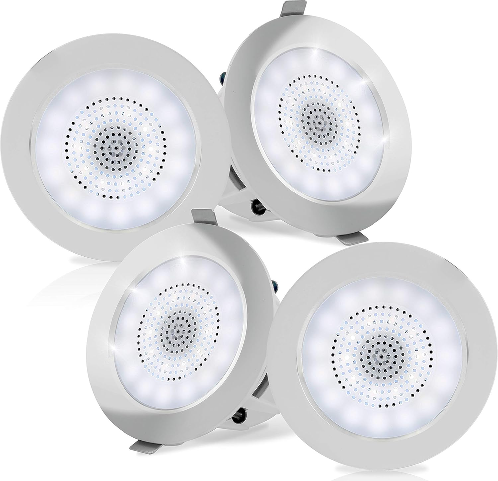 3.5” Ceiling Wall Mount Speakers - 2-Way Full Range Sound Stereo Speaker Flush D