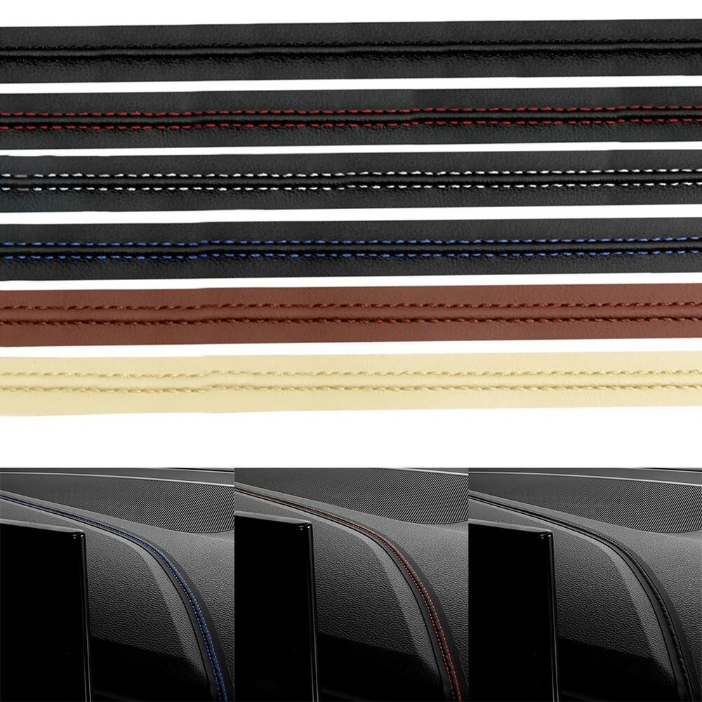 Flexible DIY PU Leather Car Interior Trim Strip for Doors & Moldings  