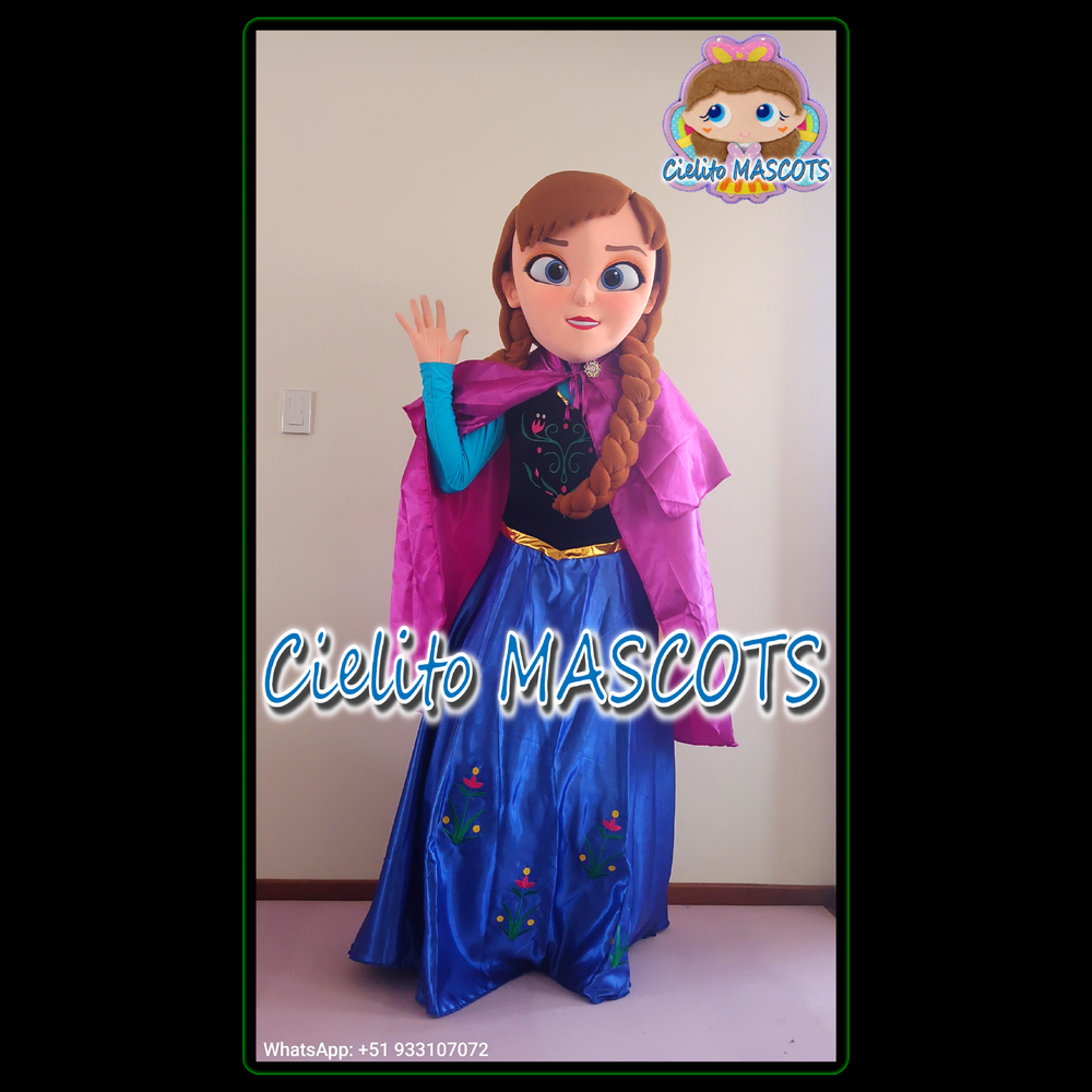 ANNA Mascot Costume FROZEN cosplay botarga halloween Cielito Mascots
