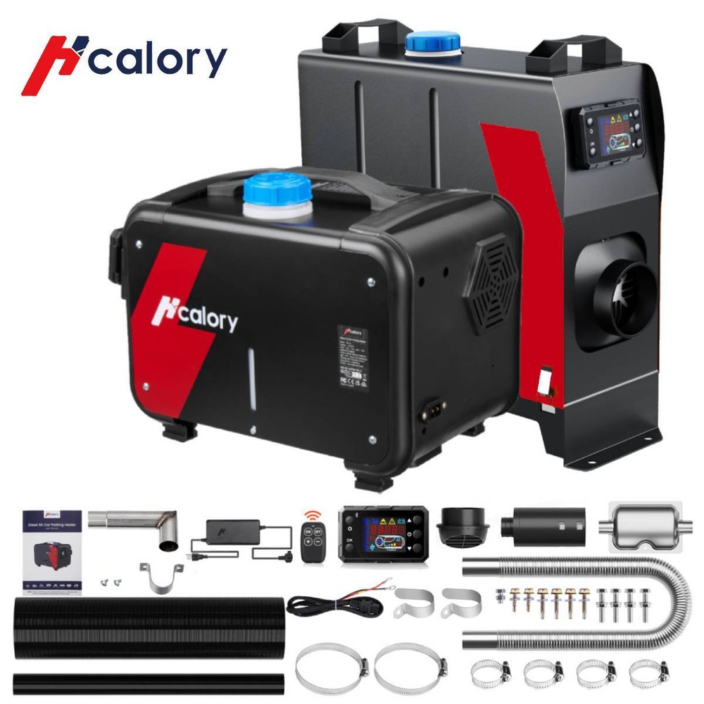 HCALORY Diesel Air Heater 5-8 KW W/ LCD Remote Control bluetooth AC 110V Adapter