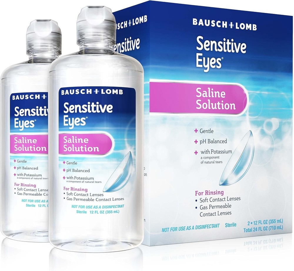 Bausch & Lomb Sensitive Eyes Contact Lens Solution Twin Pack 12 Fl Oz