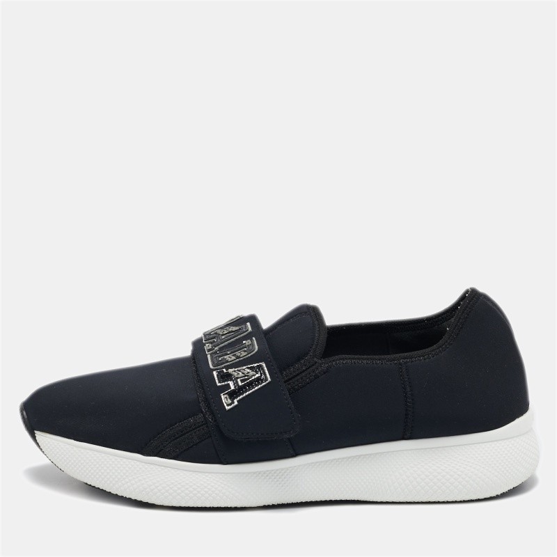 Prada Black Nylon Sneakers in Size 37 for Women