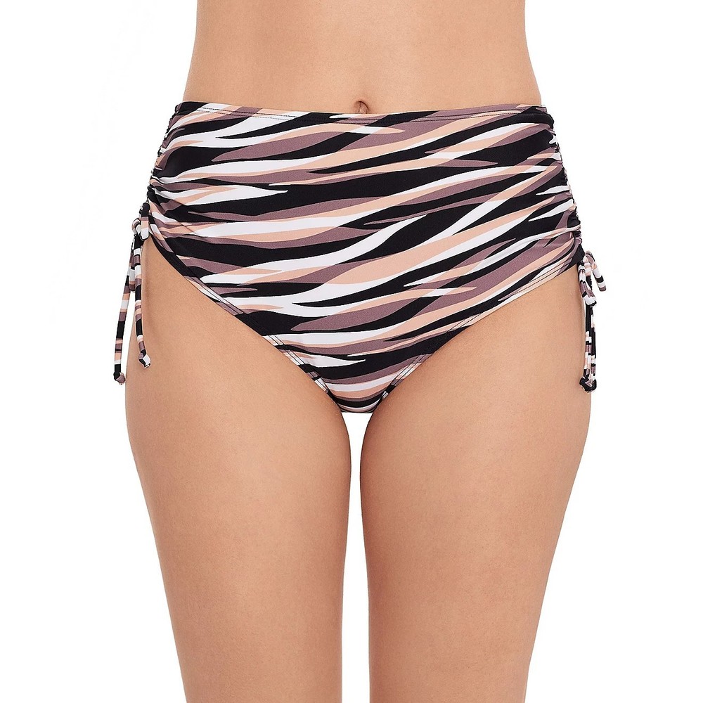 Women's XL Beige Striped Bikini Bottom Swimwear by Salt & Cove