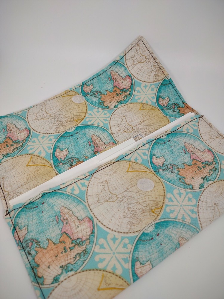 Handmade Coupon Organizer with 3 Divider Cards and Coin Pocket for Bills Receipts Money Maps-image