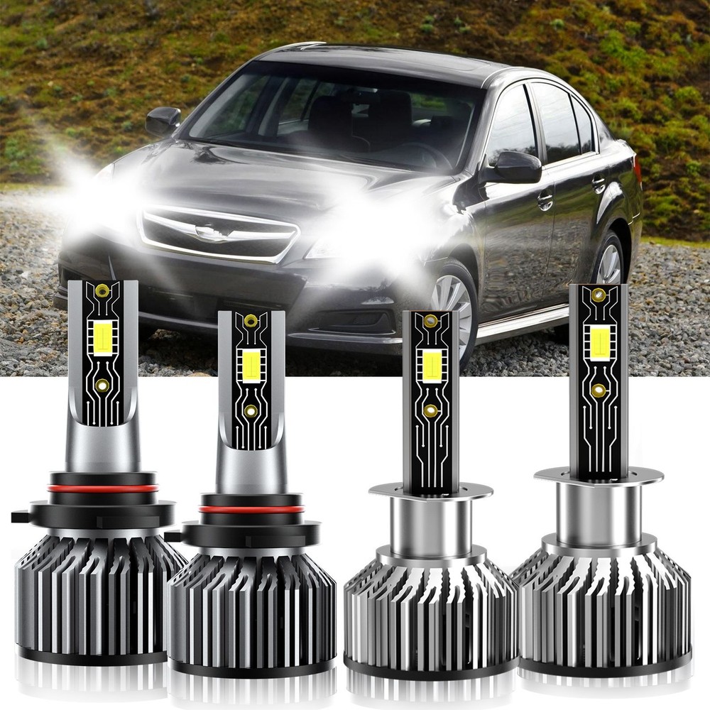 For Subaru Legacy 2000-2004 9005 H1 LED Headlight High Low Beam 6500K Bulbs Kit