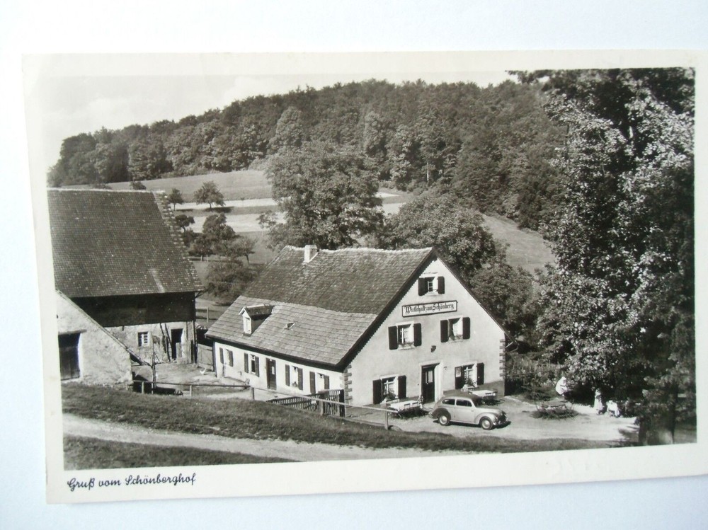 Ansichtskarte Wirtschaft zum SChönberghof b. Freiburg 1962