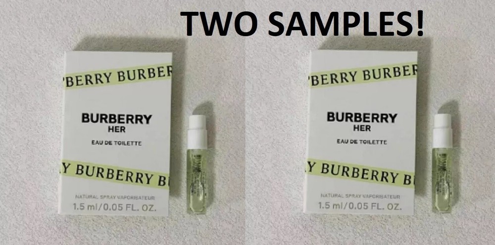 Burberry Her Women's Perfume Sample 1.5ml Spray Vial Twin Pack