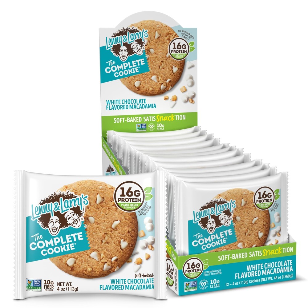 Lenny & Larry's The Complete Cookie White Chocolate Flavored Macadamia Soft B...