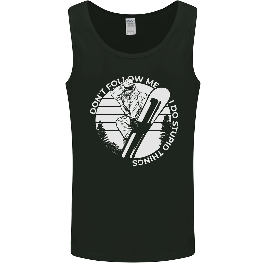 Funny Snowboarding Dont Follow Me Mens Vest Tank Top