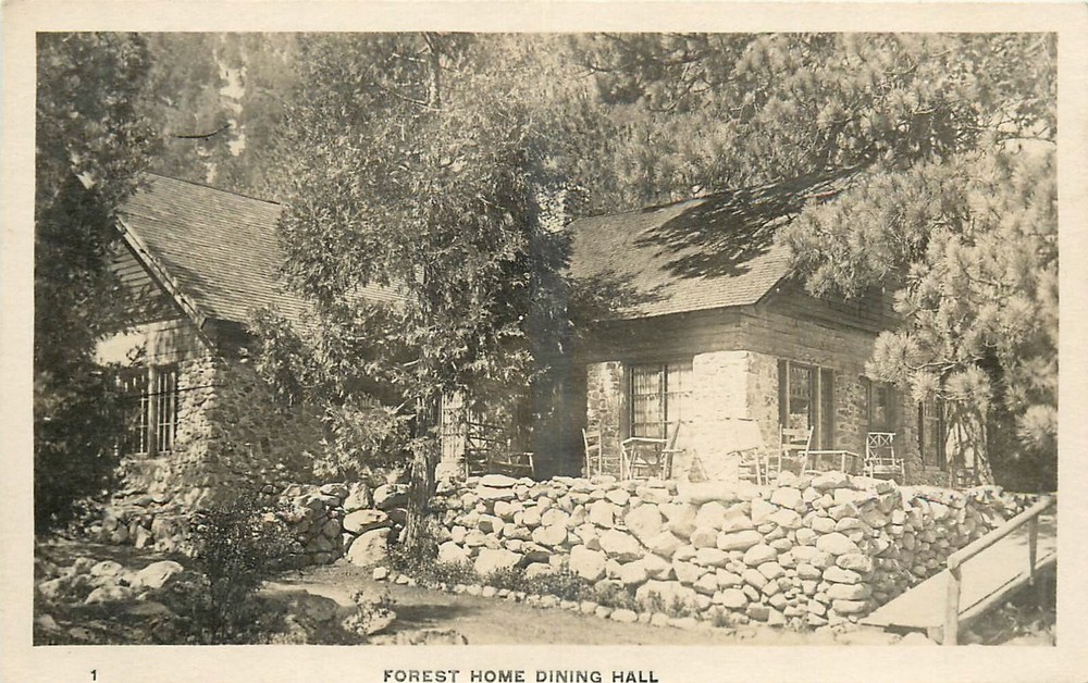c1910 San Bernardino California Forest Home dining home RPPC Postcard 25-1693