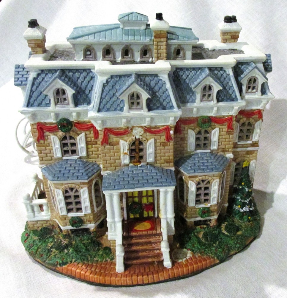 Lemax Carole Towne Collection 2007 Lighted Christmas House Mansion EUC