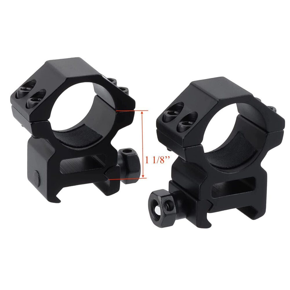 2 Pieces Medium Profile 30mm Scope Rings for Picatinny/Weaver Rail