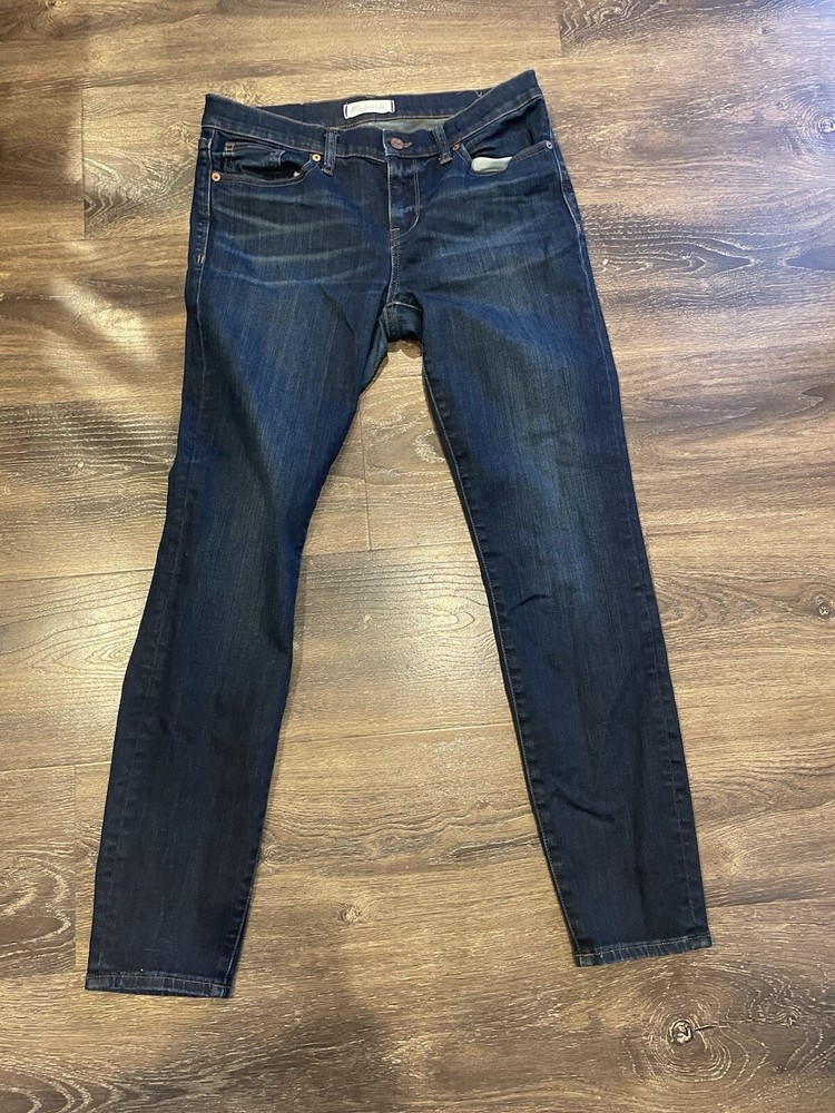 Madewell Women’s Skinny High Riser Jeans Size 29 Dark Wash Blue Mid Rise