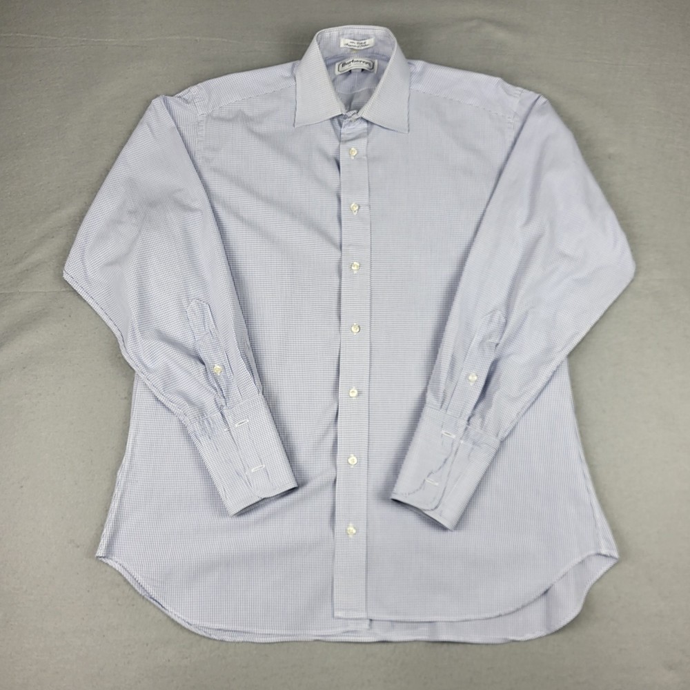 Burberry mens classic fit dress shirt 15.5 33 long sleeve button up made in USA