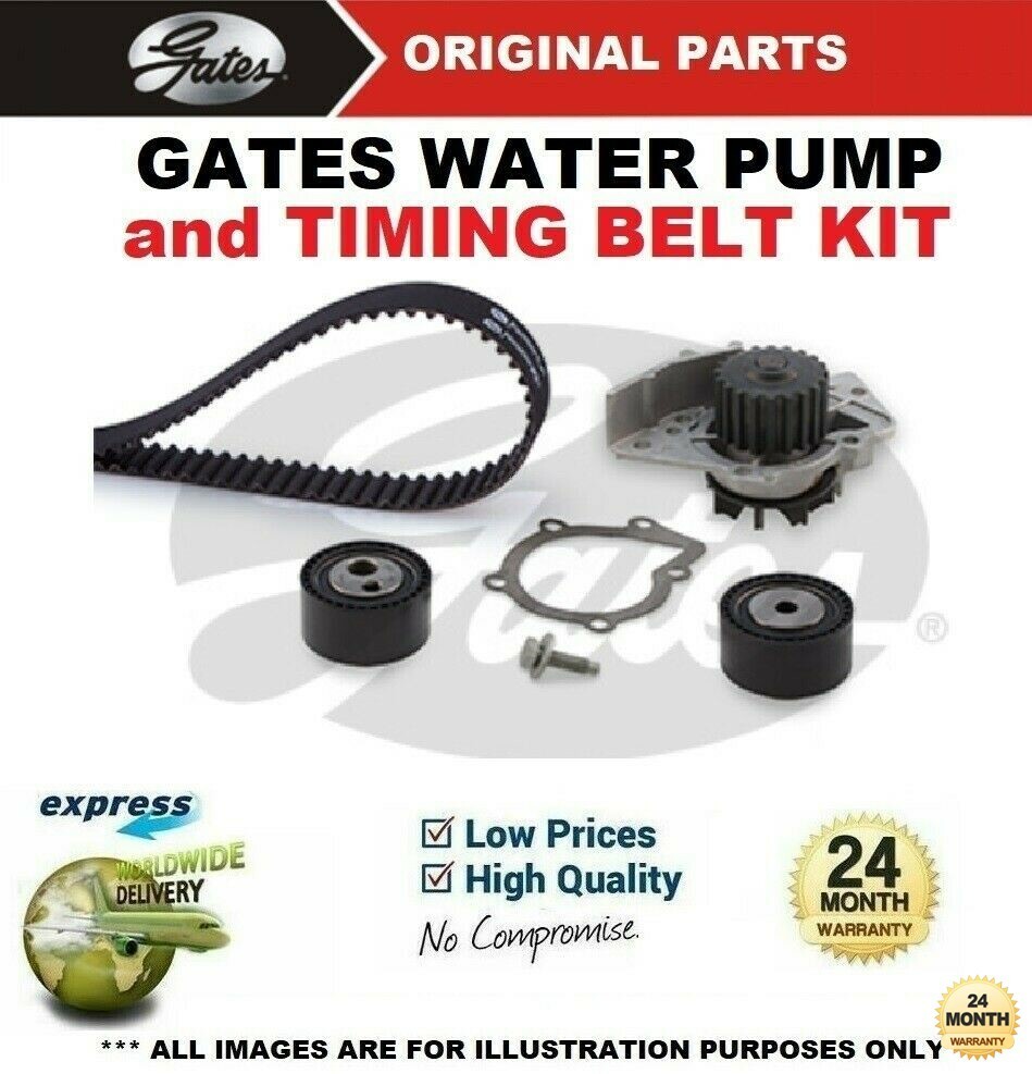 GATES WATER PUMP & TIMING BELT KIT for FIAT DUCATO Platform 2.0 JTD 2002-2006