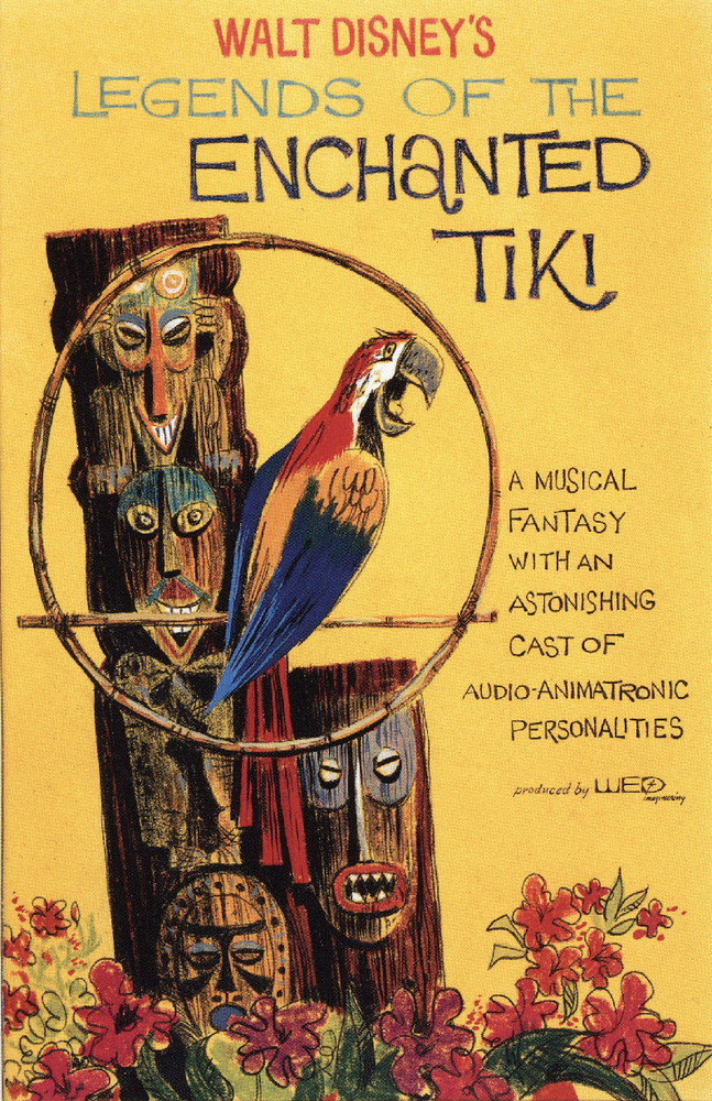 Disney Enchanted Tiki Room Retro Art Print 13x19 Satin Finish Poster  