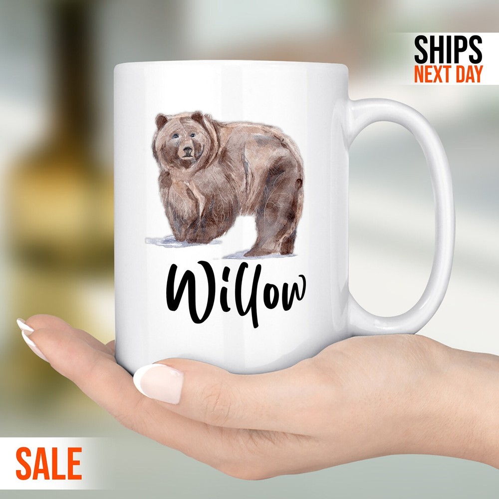 Bear Name Mug Custom Bear Name Mug Gift For Her Gift Mug For Her Bear Mug Bear