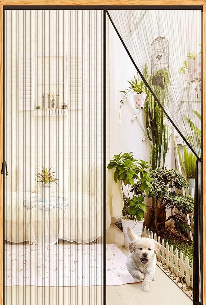 Magnetic Screen Door for 36x80 Inch Entry - Fits 38x82 Inch Frame - Durable & Secure Mesh