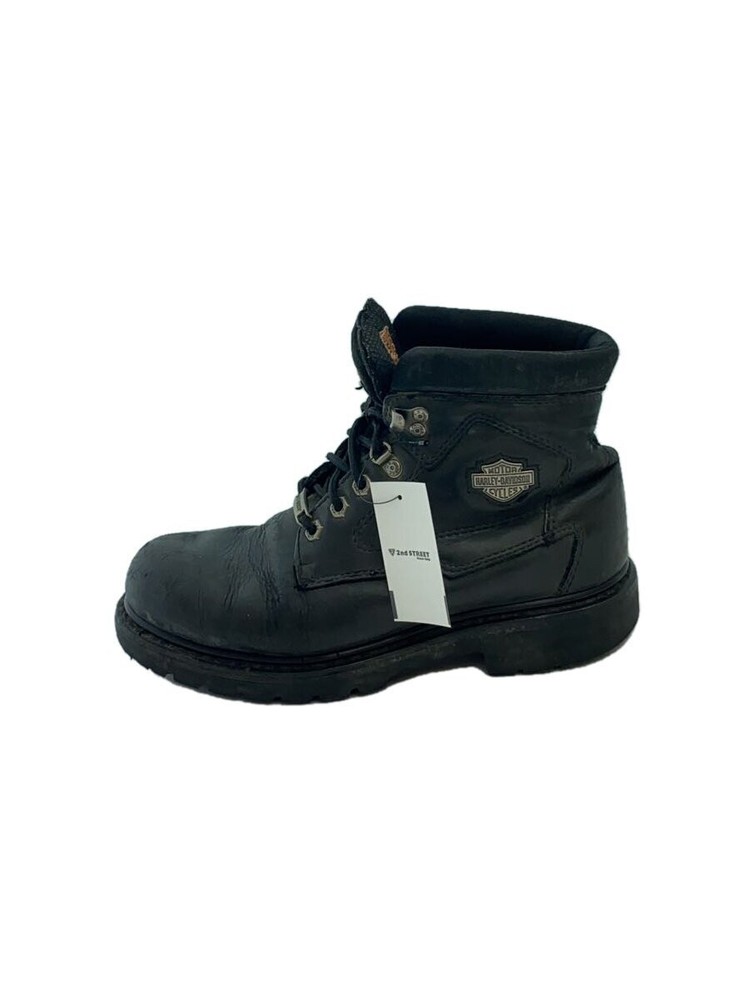 Harley Davidson Lace-Up Boots/26.5Cm/Blk 858