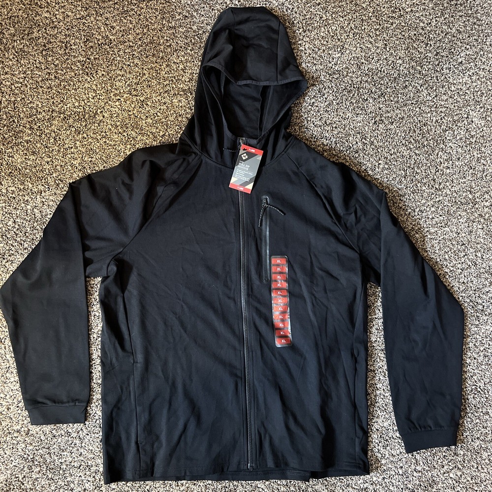 Members Mark Mens XL Black Full Zip Hoodie Jacket New-image