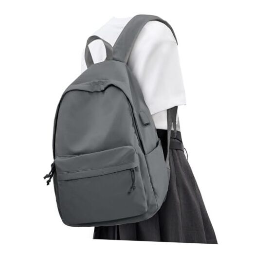 Lightweight Dark Grey Laptop Backpack for Women – Stylish Travel & Work  