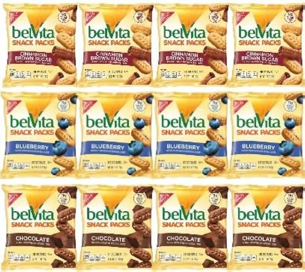 QT LIMITED Belvita Breakfast Biscuits Bite-Size Snack Packs Variety Pack, 1 o...