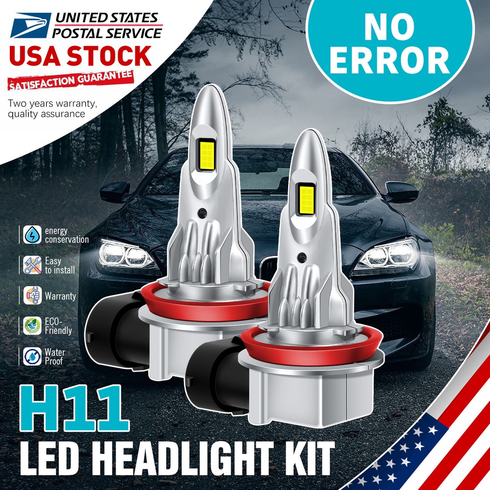 H11 Beam LED Car Bulb Headlight Lamp Kit 6000K White 20000LM Super Bright CANbus