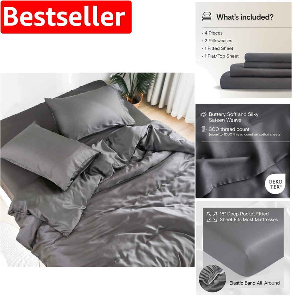 Eco-Friendly Queen Size DOZ Cooling Bamboo Sheets - Soft & Lightweight