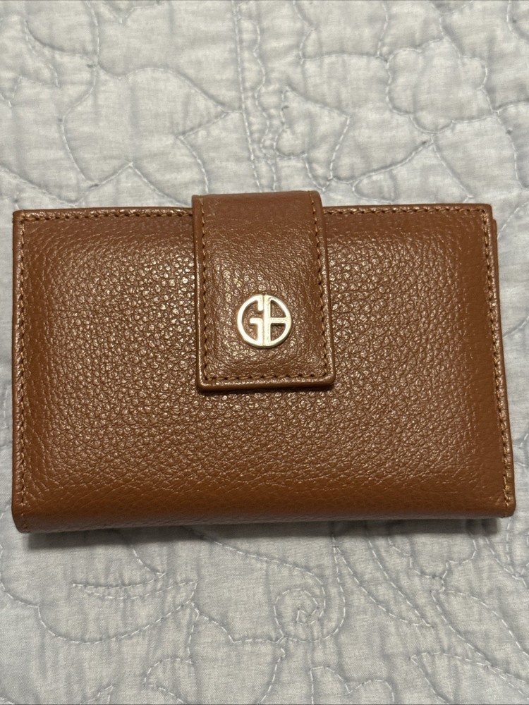 Giani Bernini Framed Indexer Leather Wallet Tan/Brown