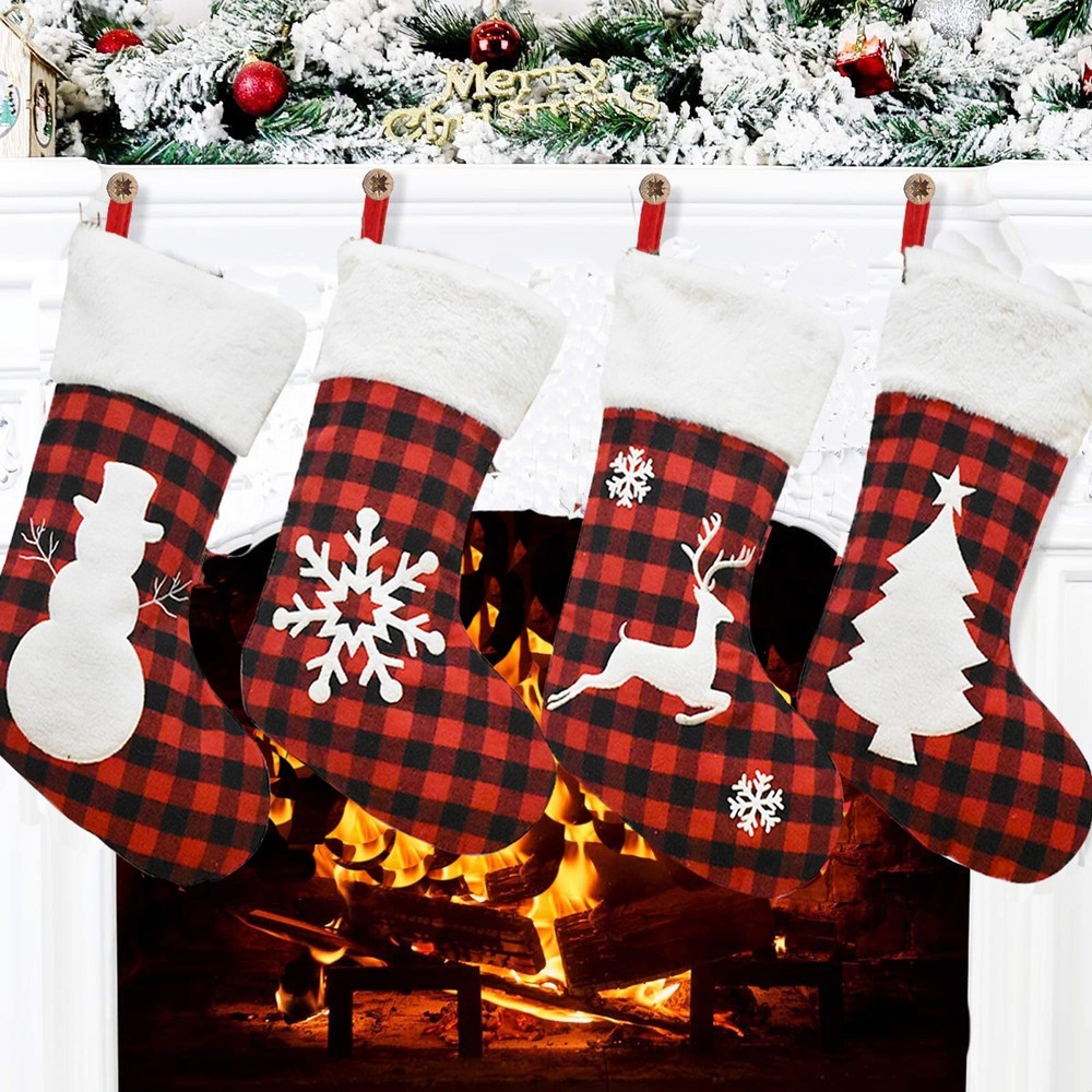 Christmas Decorations Embroidered Socks Gift Bags Christmas Decoration Pendants