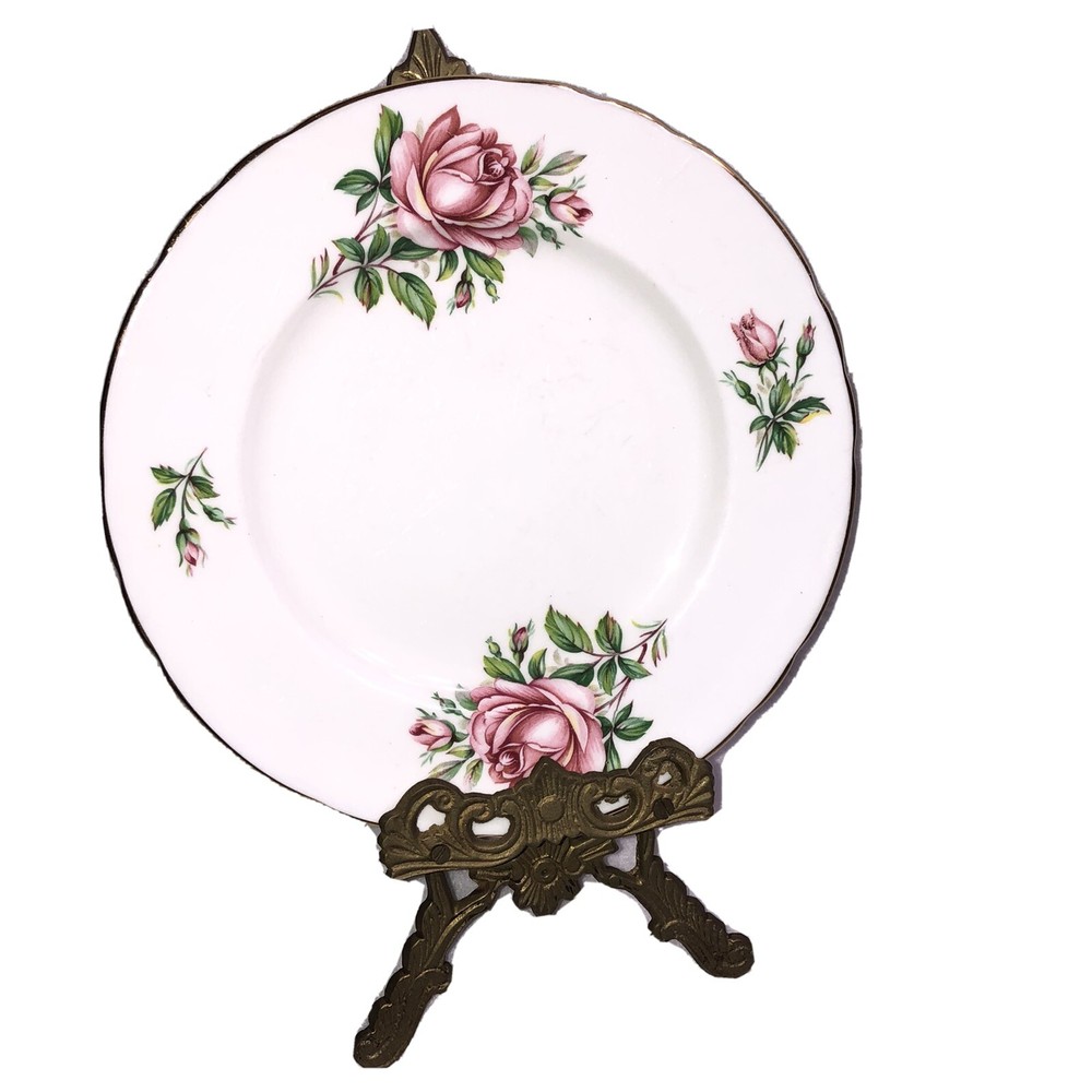 Tuscan Fine English Bone China June Rose Floral 8.25 Inch Salad Plate