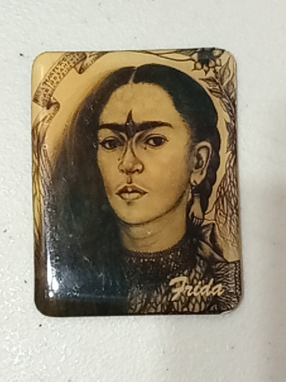 Retro Frida Kahlo Diego  Rectangle Magnet