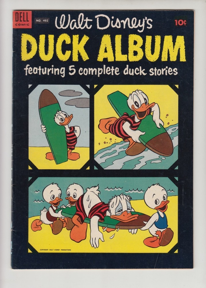 Four Color #492 Duck Album VG 4.0 Dell Comics 1953 Rare Vintage