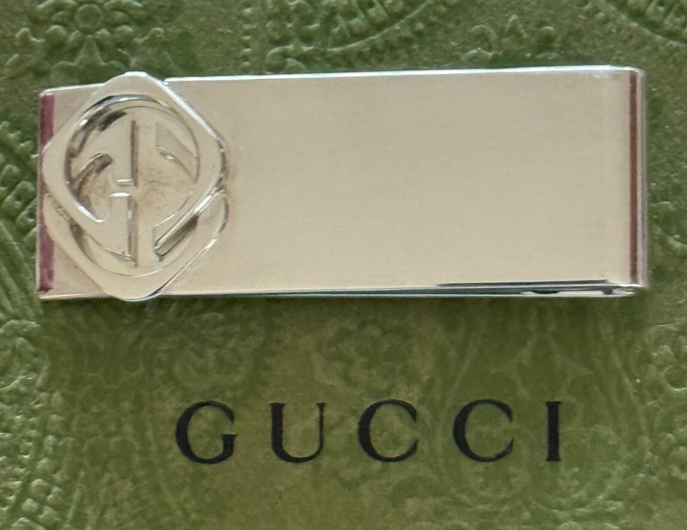 Gucci GG Money Clip in 925 Sterling Silver Made in Italy
