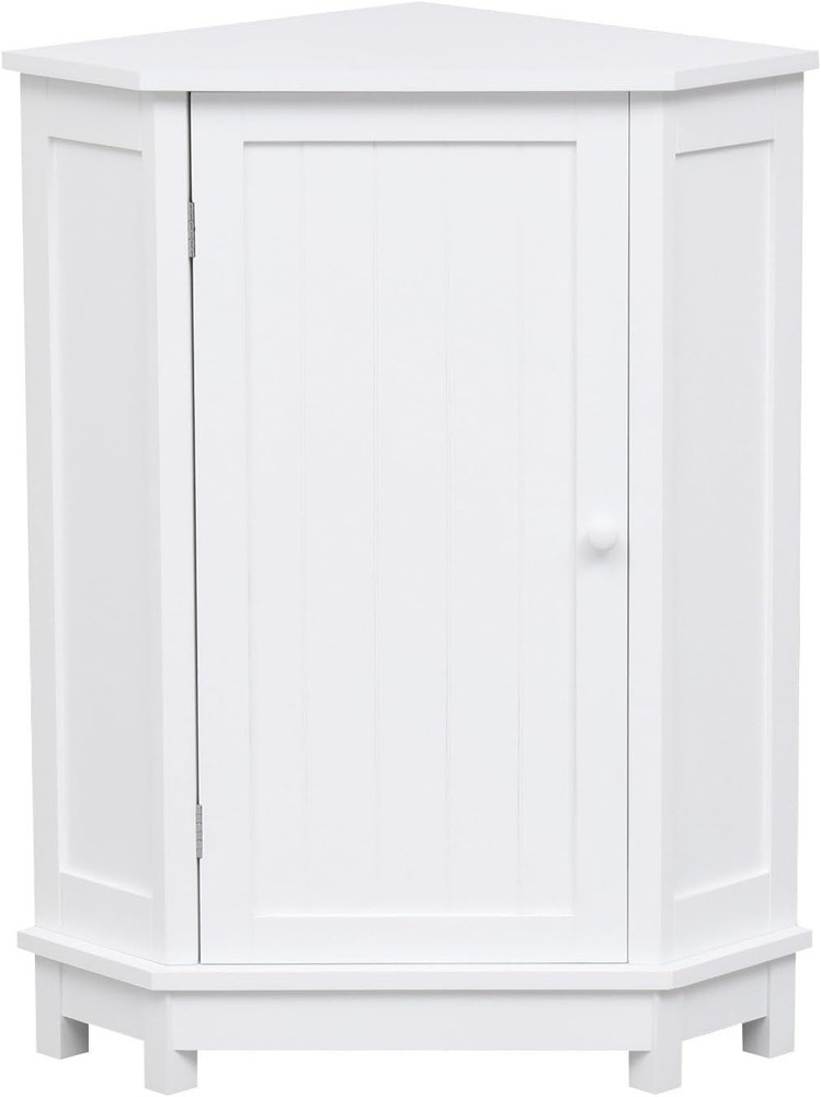 Modern Corner Storage Cabinet with Adjustable Shelves for Space Saving