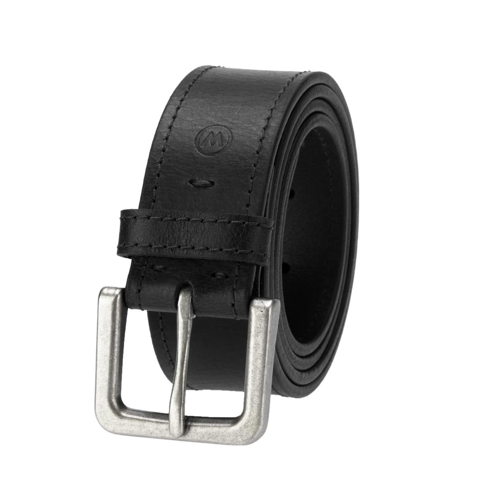 Men’s Leather Country Casual Every Day Dress Belt for Jeans, Khakis Black 36