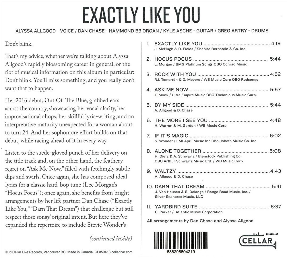 Allgood, Alyssa - Exactly Like You (2018 CD)