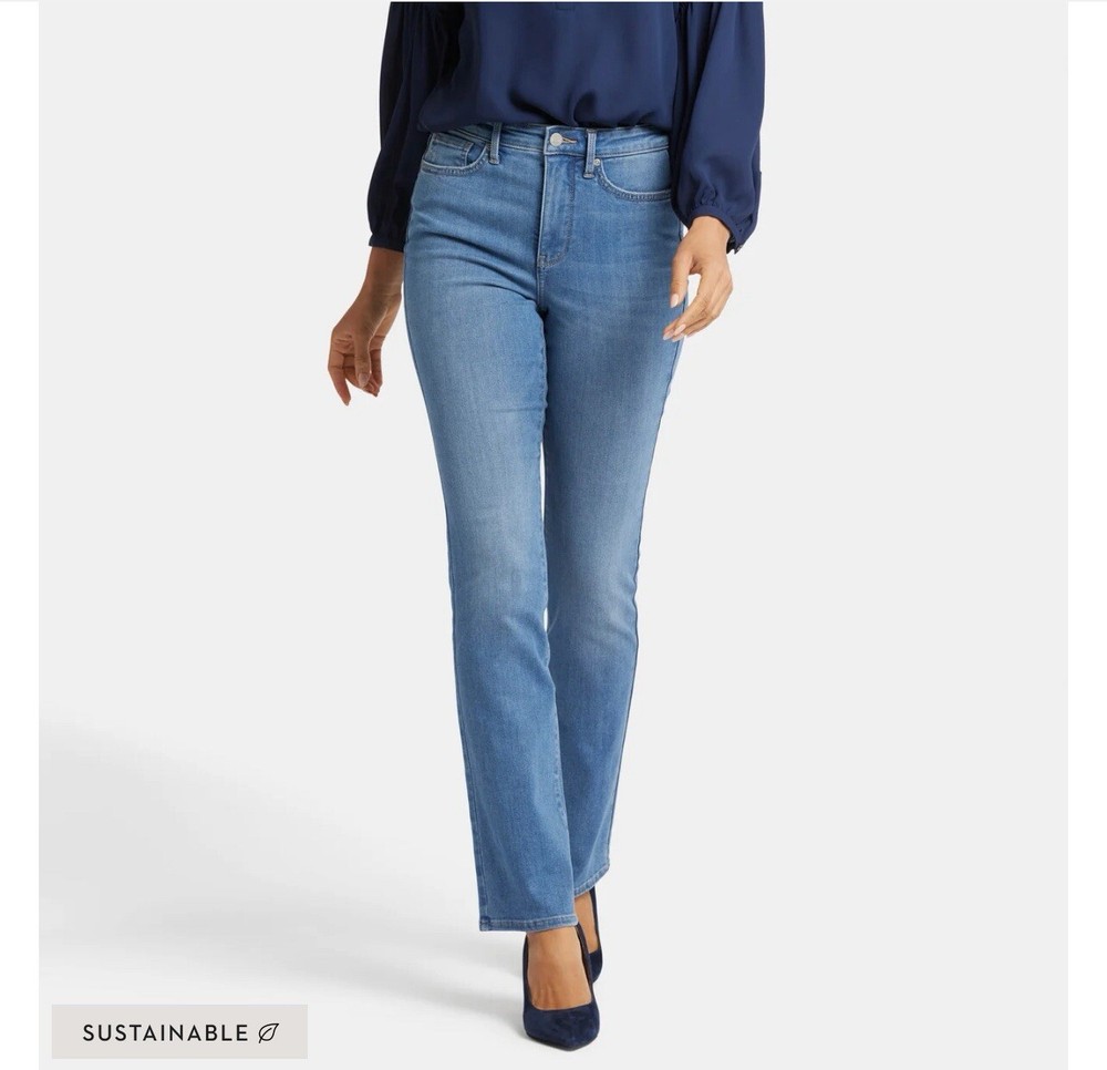 NYDJ Billie Mini Bootcut Jeans In Sure Stretch® High Rise Water Canyon Sz 6 32”