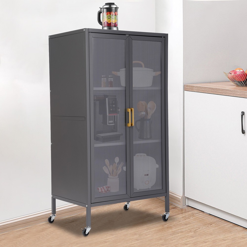 Large Storage Cabinet With 4 Universal Wheels Kitchen Or Bedroom Storage Cabinet